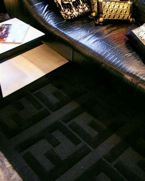 large black fendi rug|Fendi casa italy.